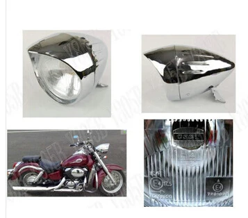 

Chromed Metal Motorcycle HeadLight For Kawasaki Vulcan Classic VN 400 VN500 VN800 VN 900 1200 1500 1600 Chopper Cruisers H-02