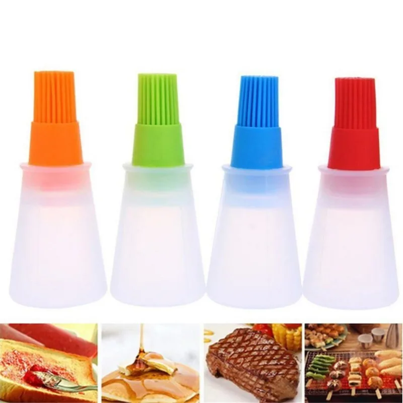 

1Pc Kitchen Silicone Oil Brush Baking Liquid Oil Pen Cake Butter Bread Pastry Brush BBQ Utensil Safety Basting Brush