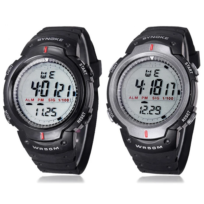 

Men Wrist Watch Outdoor Sports Digital LED Quartz Alarm Mens Military Style Waterproof Watches Relogio Sport Masculino