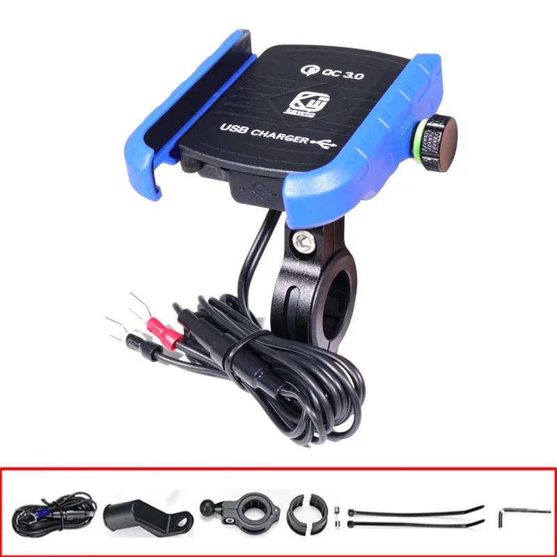 Suporte do Telefone da Motocicleta Suporte com Interruptor à Prova Usb Carregador Rápido Moto Bicicleta Dwaterproof Água Motocicleta Carregamento 12 - 24v qc 3.0 14 Cheap Acessórios eletrônicos p moto