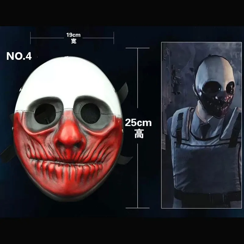 -1PC-Lot-Wholesale-PVC-Scary-Clown-Mask-Payday-2-Halloween-Mask-For-Antifaz-Party-Mascara (3)