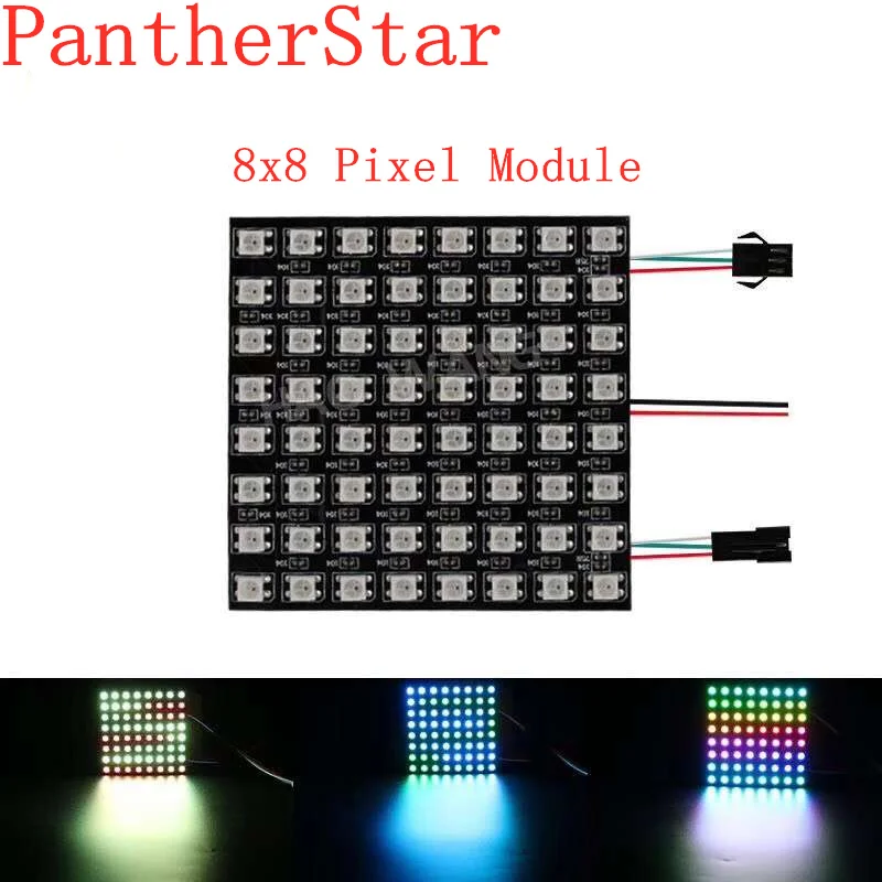 

DC5V 8x8/16x16/32x8 WS2812B led Pixel module 2811 ic Individually addressable LED module rgb LED Heatsink Digital Pixels Panel