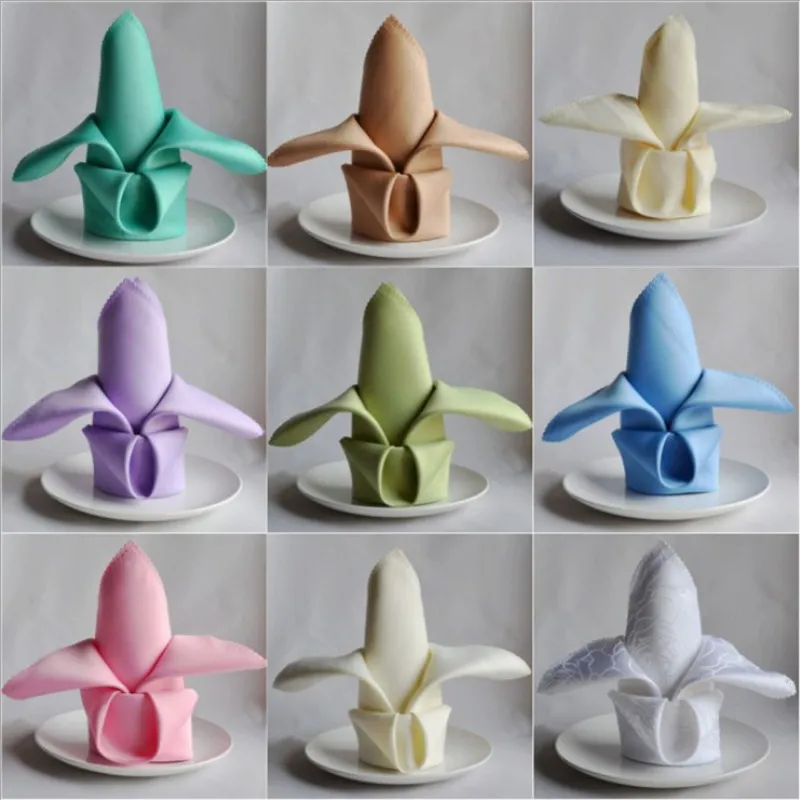 Marious Brand Grey table napkin polyester wedding cheap for party 45