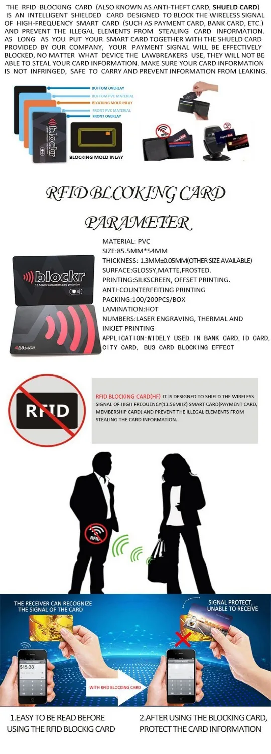10 шт. отличное качество rfid E-shield карты rfid блокатор паспорт протектор