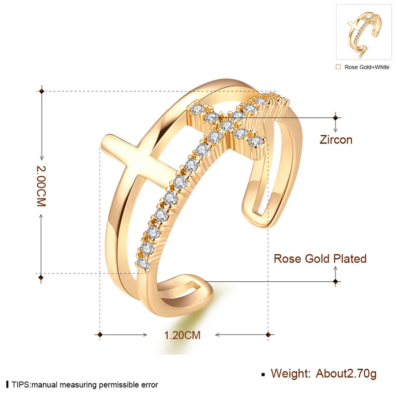 QHQ кольцо ювелирные изделия аксессуары bague homme на палец циркония золото розовое