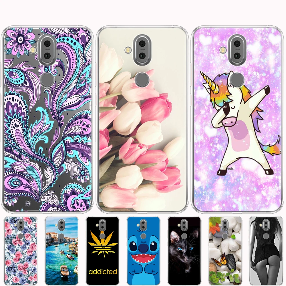 

For Nokia 8.1 Case For Nokia 7.1 plus 2018 Silicone Back phone Cover For Capa Nokia 8.1 / X7 2018 Case bumper coque etui cartoon
