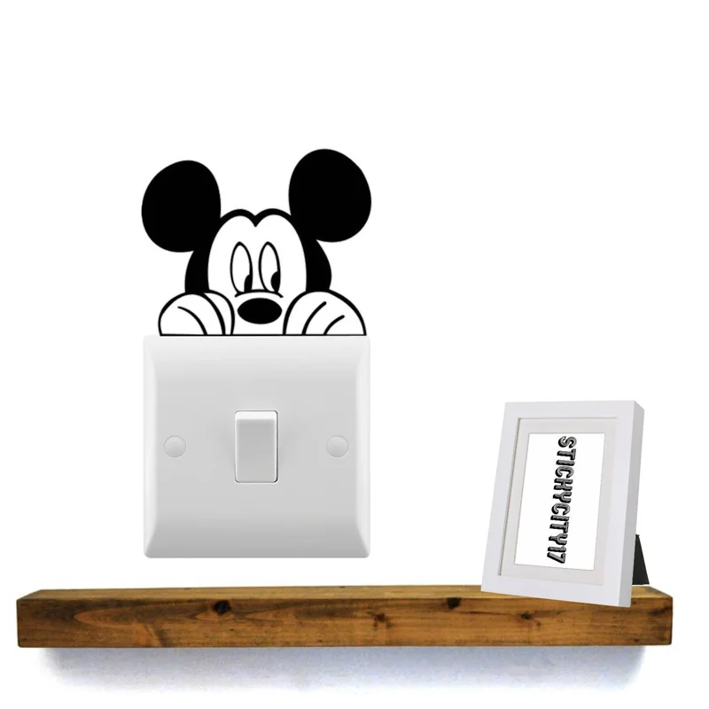 Mickey mouse vinyl Wall decal Kids room light switch ...