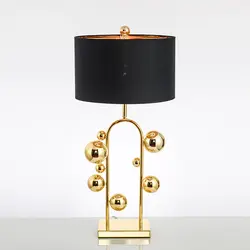 SGROW современный золотые шары настольная лампа Американский минималистский прикроватная Lampara исследование украшения Abajour металлический