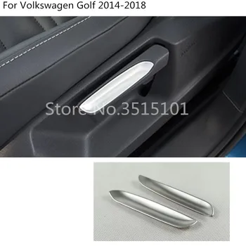 

Car Styling Moulding Seat Adjustment Knob Button Switch Trim Hoods 2pcs For Volkswagen VW Golf7 Golf 7 2014 2015 2016 2017 2018