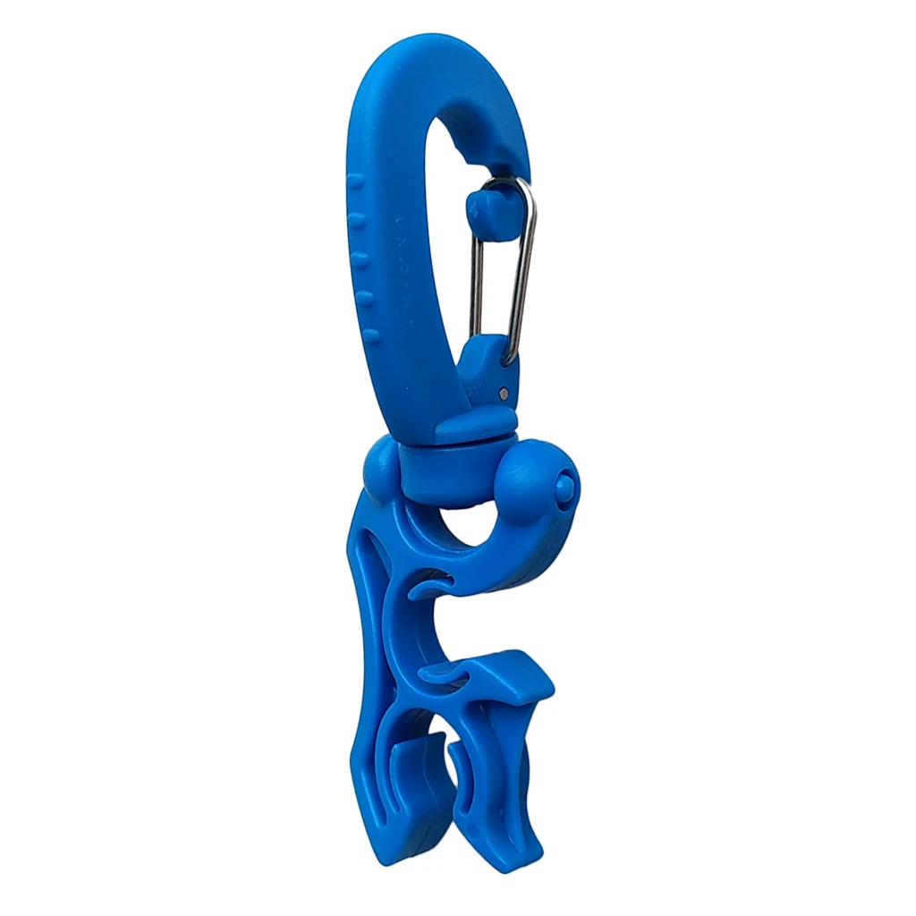 Heavy Duty Scuba Diving Diver Snorkeling Double 2 BCD Hose Holder Regulator Octopus Retainer with Swivel Snap Clip