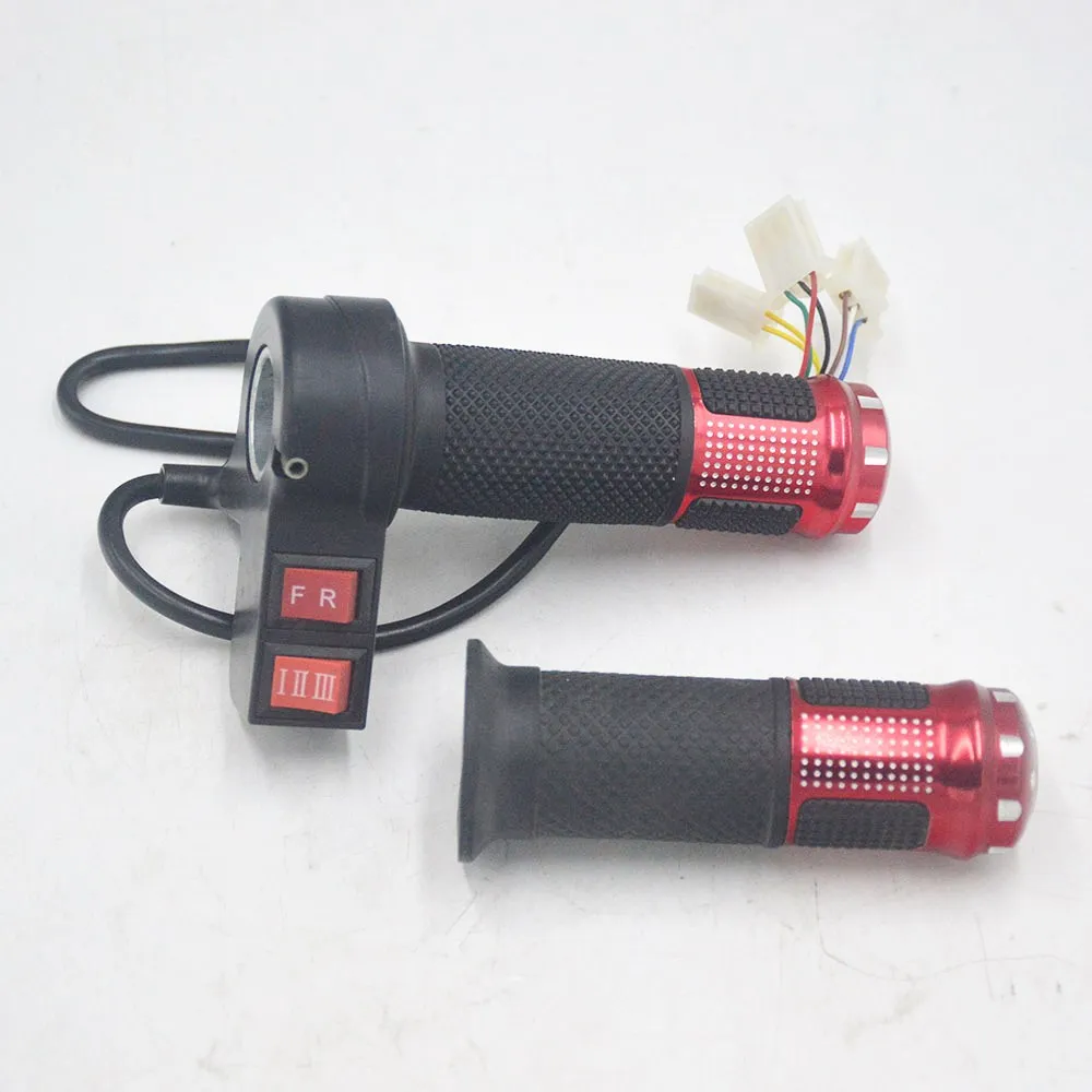 Discount 24V/36V/48V/64V/72V/96V electric bicycle throttle with 3 speed controller and forward reverse for ebike/scooter/tricycle 2