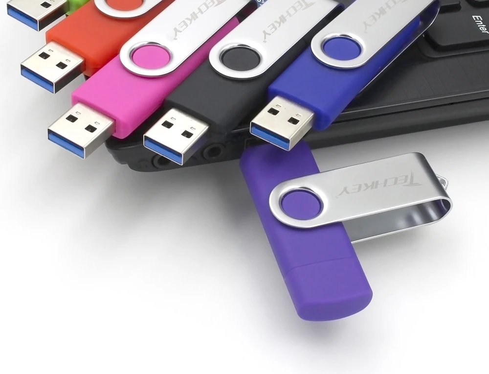 OTG usb 3,0 usb флэш-накопитель 3,0 TECHKEY pen drive 8 ГБ 16 ГБ 32 ГБ 64 Гб memoria флеш-накопитель memoria Cel stick pendrive u disk подарок для мобильного телефона