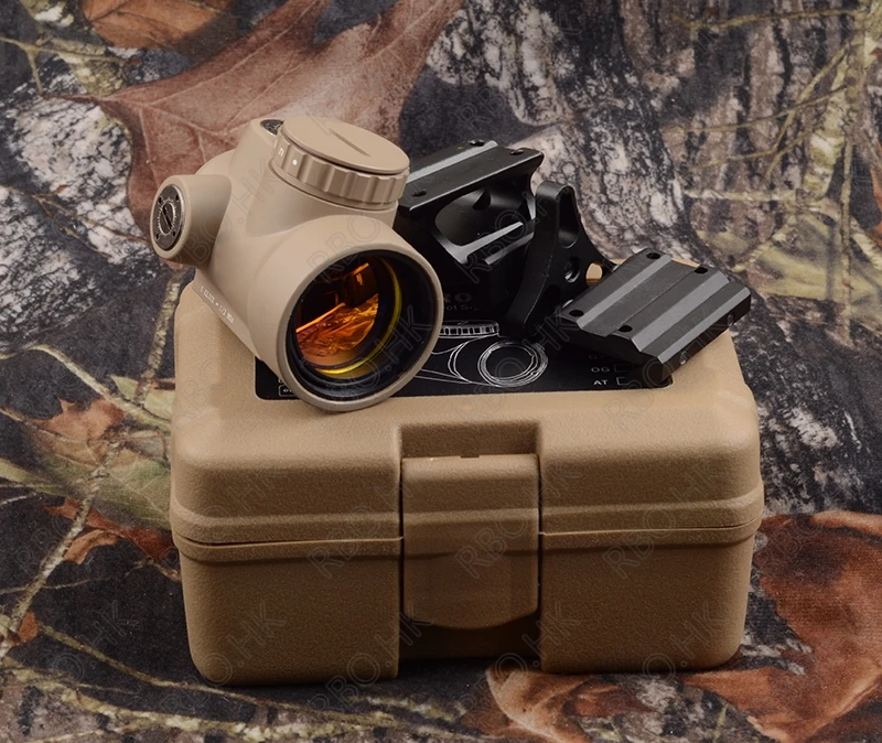 Тактический trijicon MRO стиль 1x Red dot прицел и высокая базовая линия Пикатинни Крепление Охота загар M9500