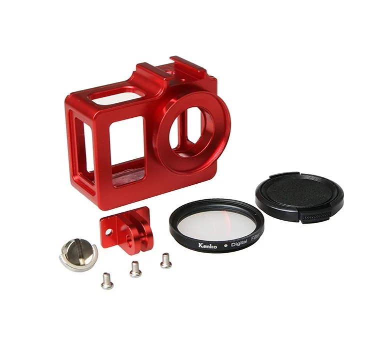 Protetora para Gaiola de Liga Cobertura de Caixa Moldura de Metal + Filtro uv para Sjcam Capa H9r Sj9000 Soocoo c3 Palhaço C30 Sj4000 Sj5000 h9 - Image 4