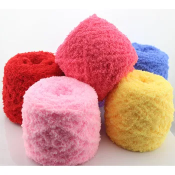 

Wholesale 5 Balls 500g Hand Knitting Yarn Baby Chenille Eco-Fridenly Color Spinning Crafts Soft Strickwolle thick yarn for knit