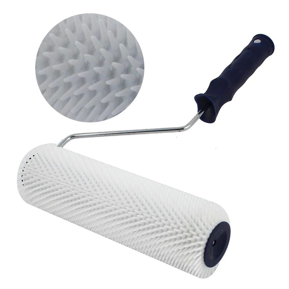 

Portable Self Leveling Brush Practical Paint Spiked Bubble Remove Roller Plastic Handle Tool Cement 13mm Teeth Height Defoaming
