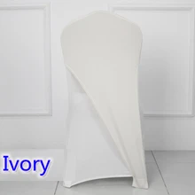 Цвета слоновой кости лайкра чехлы для стульев шапки универсальные для свадебного украшения спандекс Чехол для стула для вечеринки подходит для всех стульев оптом
