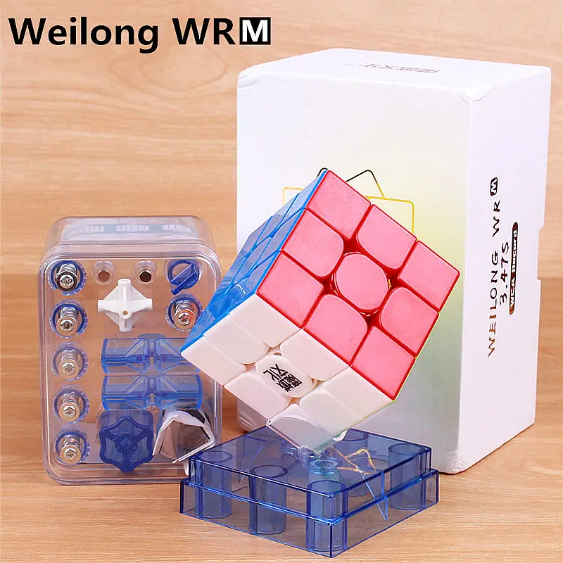Новинка магнитные магниты MoYu Weilong WR 3x3x3 WRM черного цвета без наклеек Магический
