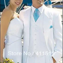 Обычный костюмы. Смокинг! Белый жених смокинг нотч женихи / мужчины свадьба жених костюм / италия A костюмы для мужчины