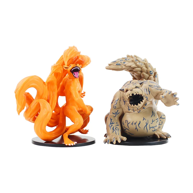 Фигурка Наруто 11 см 2 шт./компл. игрушечный хвостый зверь Shukaku Kurama Kyuubi модель кукла