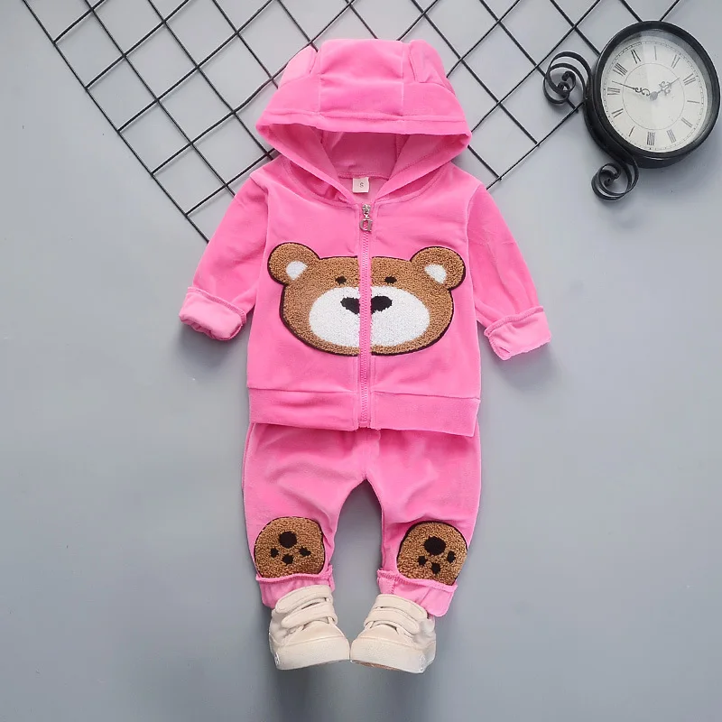 

Girls clothing sets spring autumn boys casual cotton cartoon coats+pants 2pcs tracksuits for children kids sport clothes outfits