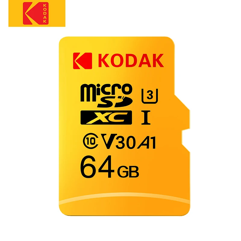 Kodak U3 A1 V30 Micro SD карта 128 ГБ 32 ГБ 64 Гб 256 ГБ 512 Гб класс 10 карта памяти 32 64 128 256 Гб Видео телефон карта памяти - Емкость: 64 ГБ