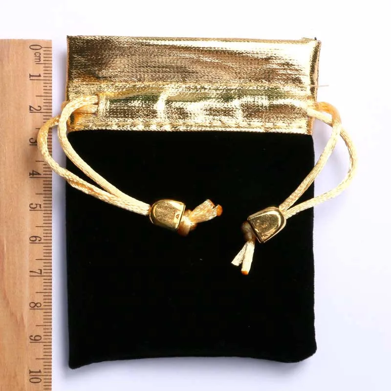 Элегантная черная сумка для часов золотая тесемка бархатная ткань лучший подарок для украшения