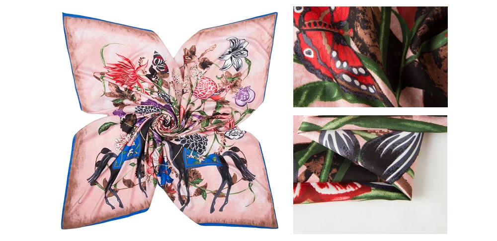 Женская квадратная шаль, шелковые шали, женский роскошный брендовый саржевый шарф, шаль с рисунком Большой птицы, шарф, 130*130 1310 м