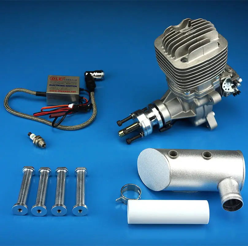 

DLE-61 Gasolin Engine 61cc Engine For Gas RC Airplane W/ Exhaust & Ignition 6HP/7500rpm 1400 rpm/m