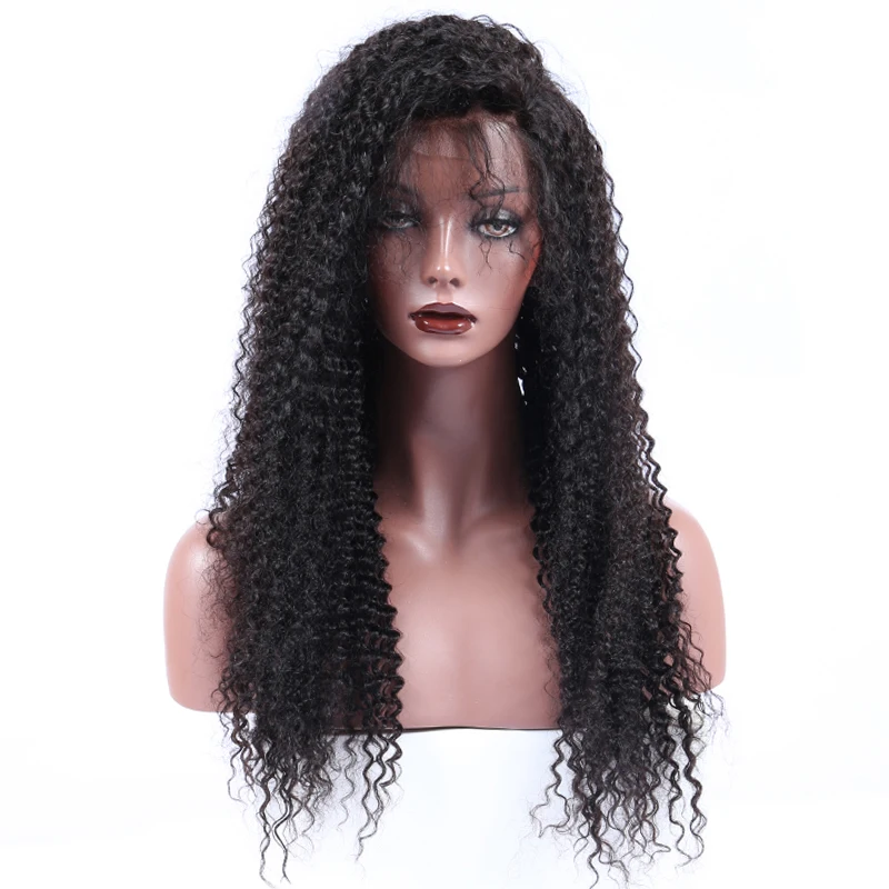 Kinky Curly Lace Front font b Human b font font b Hair b font Wigs For