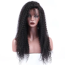 Kinky Curly Lace Front Human Hair Wigs For Black Women 130% Pre Plucked Brazilian Remy Hair Wigs CARA Bleached Knots Baby Hair