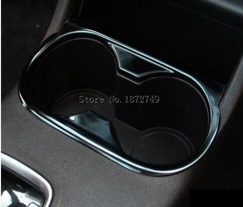 

stainless steel Water Cup Holder Decoration Cover interior Trim 1pcs For Mitsubishi Outlander 2015 2016 Black color