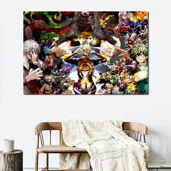 

My Hero Academia Character HD Wallpaper Canvas Posters Prints Wall Art Painting Oil Decorative Picture Kids Room Home Decoration