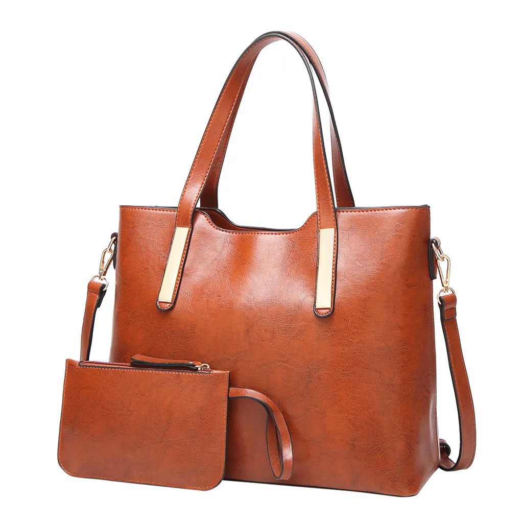 Женские кожаные сумки, 2 шт., с узором, чистый цвет, модные сумки+ кошельки, роскошные сумки, женские сумки, дизайнерские