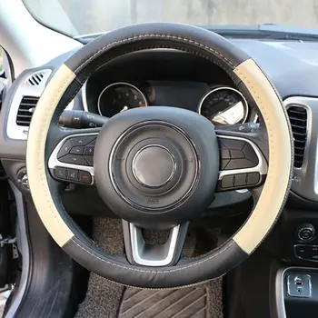 

Jameo Auto Car Leather Steering Wheel Protection Covers Steering Cover for Audi A1 A3 A4 A5 A6 Q3 Q5 Q7 S4 S6 for Skoda Seat