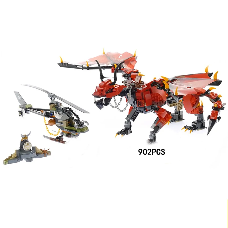 

2018 new ninja Firstbourne dragon knight go building block kai cole x7 ghost devil figures helicopter bricks 70653 toys for gift