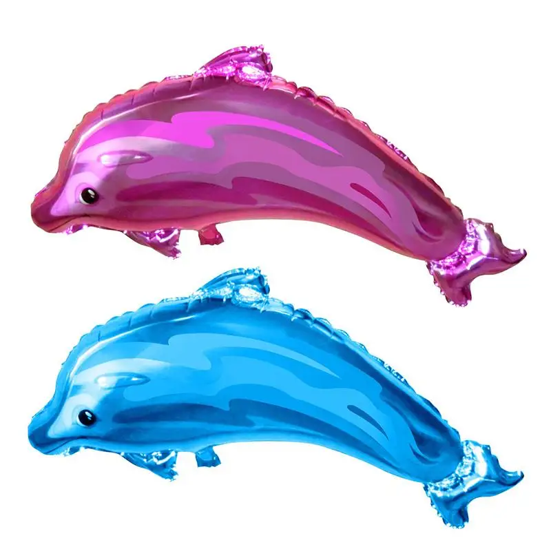 

Pizies Hot Sale Dolphins Aluminum Balloons 85cm Foil Balloon Dolphin shaped Party Wedding Balloons Pink/Blue