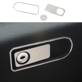

3x Scrub Aluminum Alloy Red Silver Fit For Mercedes-Benz GLK Class X204 09-15 & CLS Class C218 11-16 Glove Box Handle Cover Trim