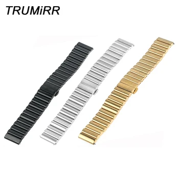 

20mm 22mm Universal Stainless Steel Watchband with Quick Release Pin Upgraded Link Remover Band Bracelet Strap Black Gold Silver