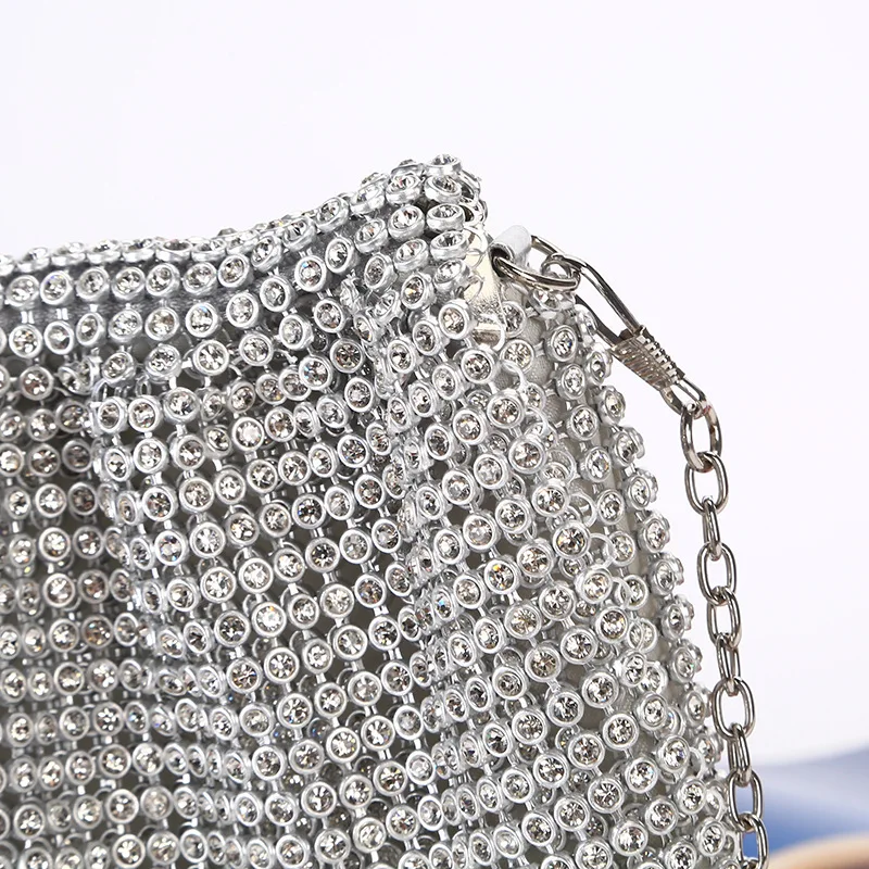 День сцепления Bling блесток мини сумка мешок плеча цепи Для женщин Вечеринка