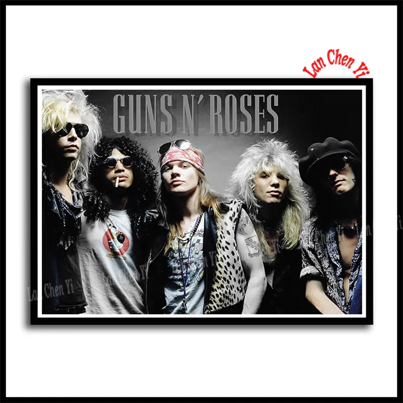 Guns n' Roses жесткая Рок Музыкальная Группа Slash плакат белая бумага с покрытием плакаты отличные фотографии на стену для подарка - Цвет: Цвет: желтый