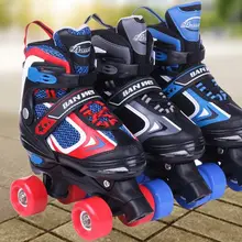 Горячее предложение! Распродажа! 2 в 1 роликовые скейты двухрядные катания обувь с роликами 4 Спортивная обувь для мальчиков и девочек+ шлем+ защитное снаряжение