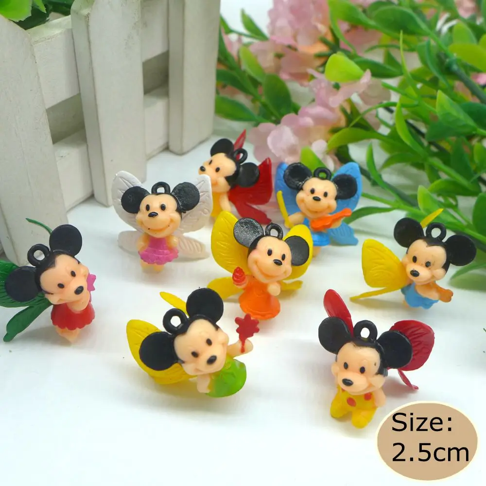 

Kawaii Minnie With Wing Resin Cabochon for Mobile phone ornaments pendant Key Chain Decor Diy