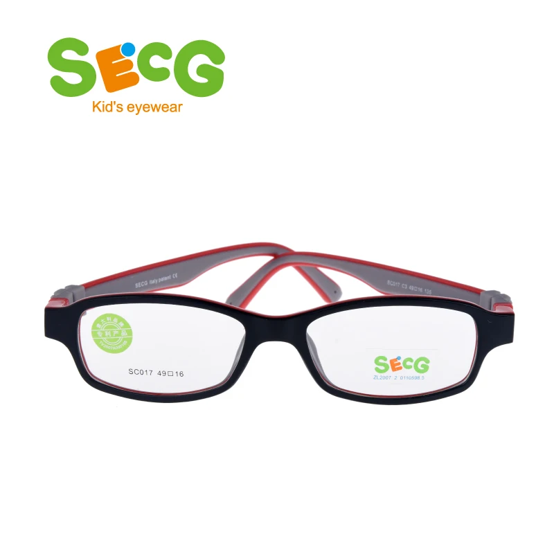 SECG Ультралегкая мягкая оправа оптическая близорукость детская оправа сплошная Съемная диоптрия детская оправа силиконовый ремешок очки lunetes - Цвет оправы: C3
