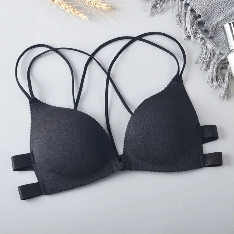  Front Closure Bras Padded wire-free Strappy Super Push Up Bralette Sexy Women intimates Backless Un