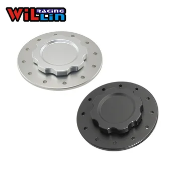 

WILLIN-Billet Aluminum Fuel Cell Cap with 12 bolting holes with 3'' I.D.Opening Fits RCI Brand fuel cells Silver/Black