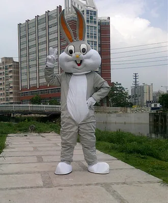 high quality foam material head Professional Easter Bunny Mascot costume Bugs Rabbit Hare Easter Adult Mascot