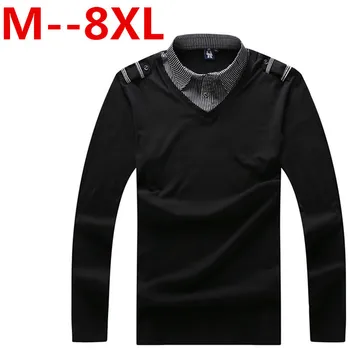 

10XL 9XL 6XL 5XL 4XL 7XL Men's British Fashion Men's Casual Slim Long Sleeved Men Polo Shirt Turn-down Collar Mens Polo Shirts