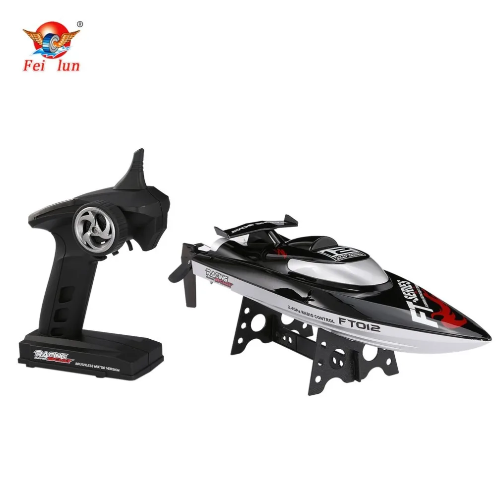 Feilun FT012 2.4G RC Boat 45km/h High Speed Racing Boat Speedboat Ship with Brushless Motor Water Cooling System Flipped RTR