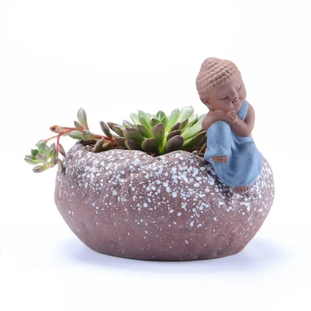  Keramik  Buddha Succulent Tanaman Kaktus  Pot  Bunga Planter 